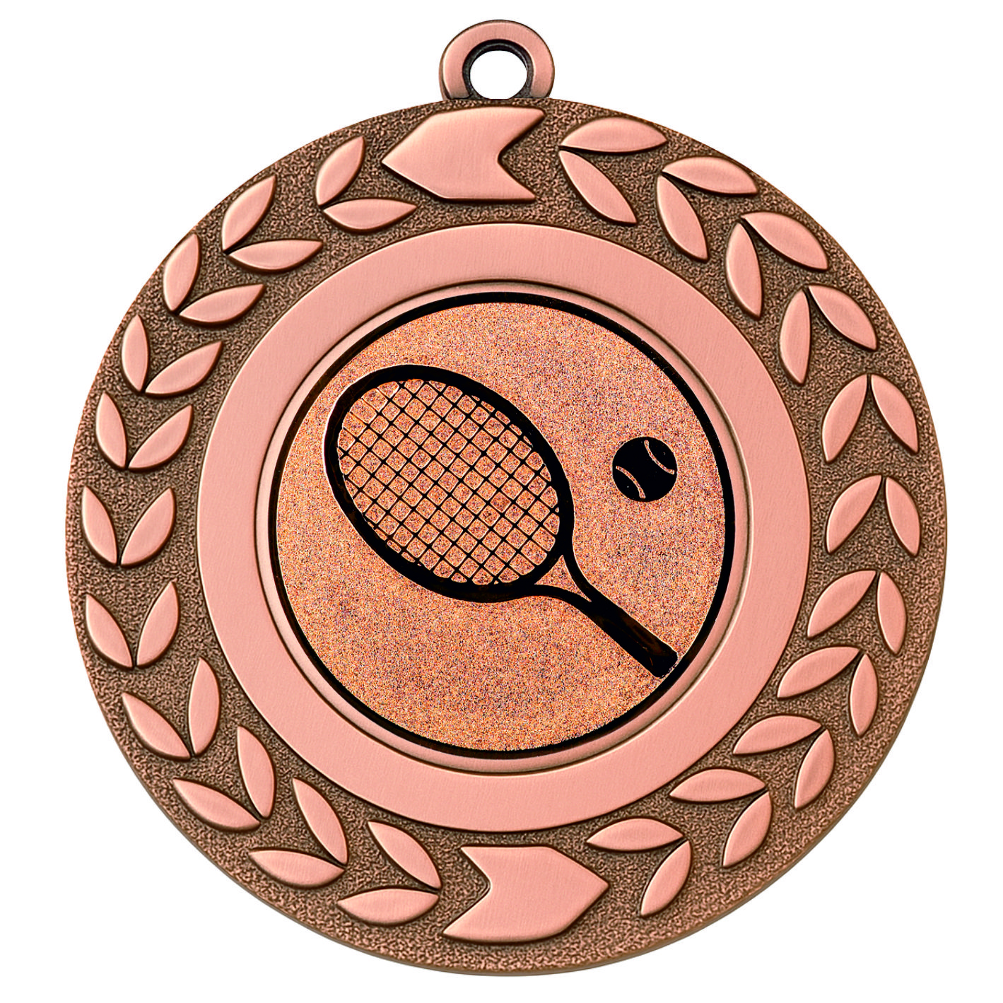 Bronze Wreath Tennis Medal - FREE Ribbon - BIE.M9460.03