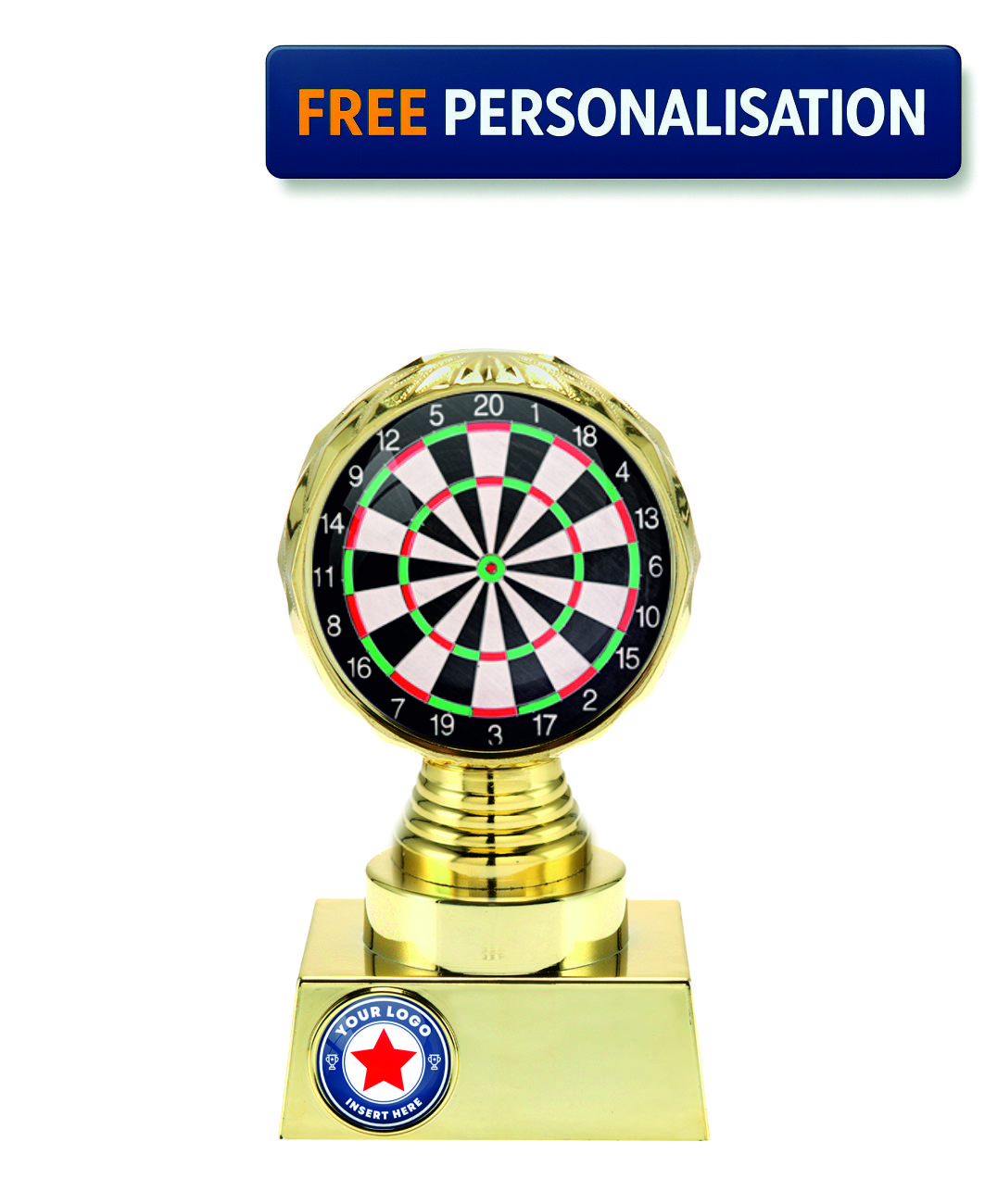 16.5cm GOLD SHINE DARTS AWARD - P514.01 +N33.01