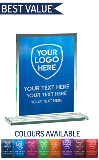 PQA COLOUR ENGRAVED GLASS PLAQUE (16.5cm)