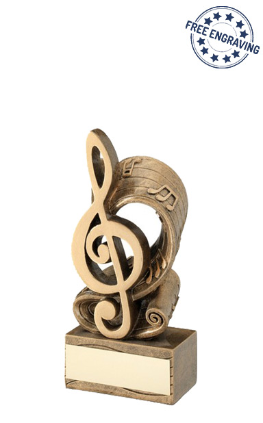 Musical Note Resin Trophy - RF215