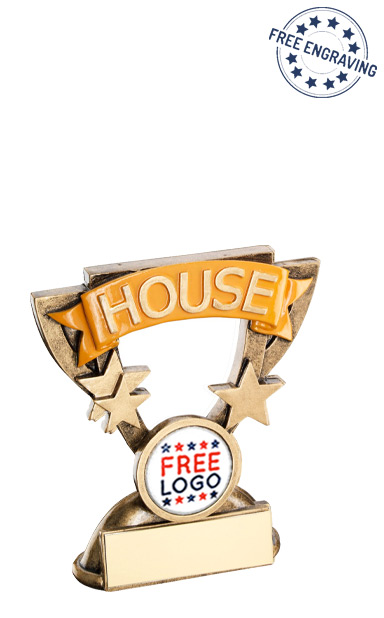 Yellow School House Mini Cup Resin Award- RF800Y