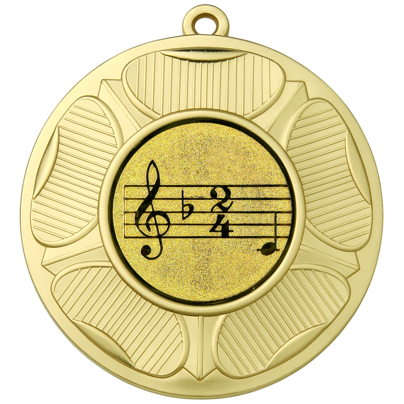 Gold Tudor Rose Music Medal-FREE Ribbon-BIE.M9458.01