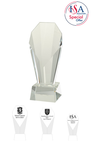 ISA Personalised Oblisc Glass AWARD - W601. 