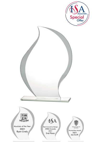 ISA Personalised Flame Glass AWARD - W291