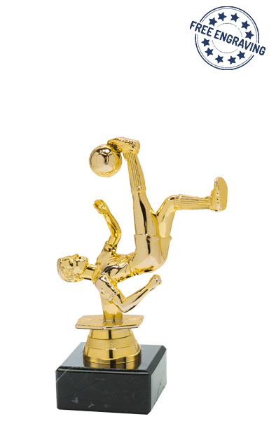 BEST VALUE - Gold Male Bicycle Kick Football Award - P221.01 + M401