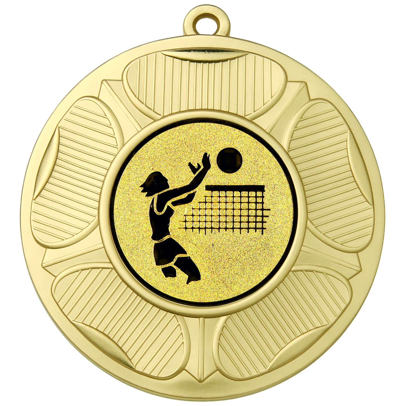 Gold Tudor Rose Female Volleyball Medal-FREE Ribbon-BIE.M9458.01