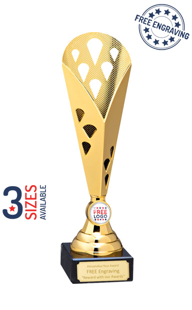 GOLD PRESENTATION CUP 4 SIZES FREE ENGRAVING 428 SIEN 