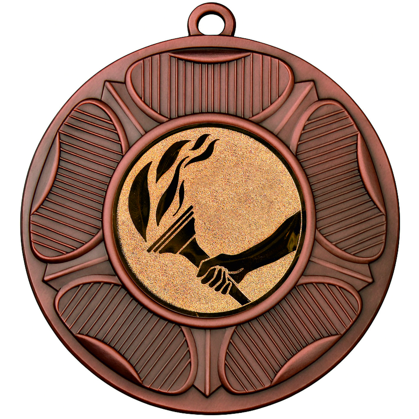 Bronze Tudor Rose Torch Medal-FREE Ribbon-BIE.M9458.03