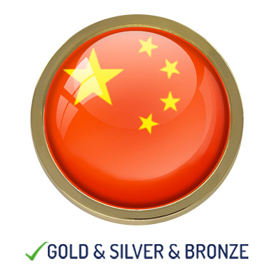 HIGH QUALITY METAL MANDARIN BADGE - 22mm