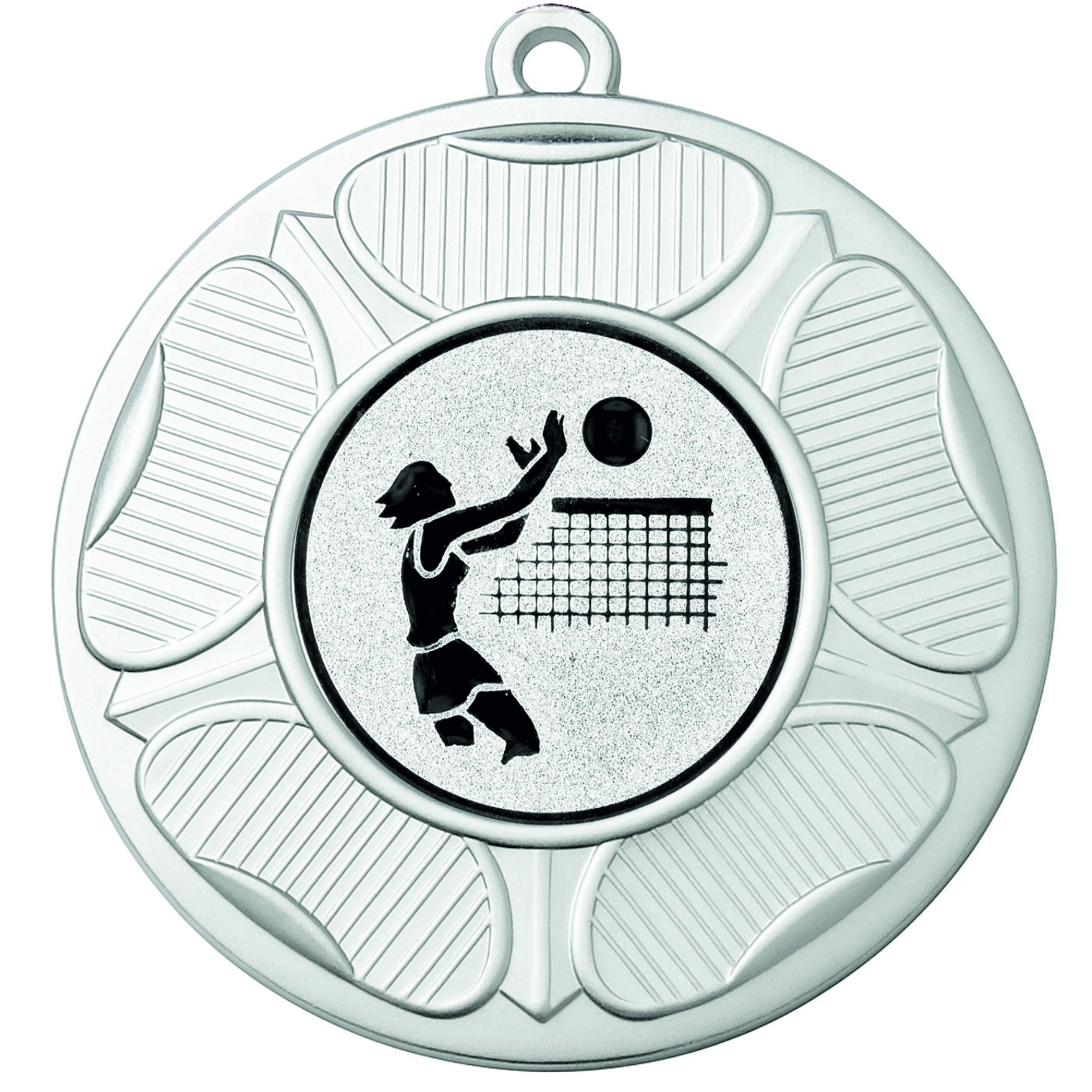 Silver Rose Female Volleyball Medal-FREE Ribbon-BIE.M9458.02
