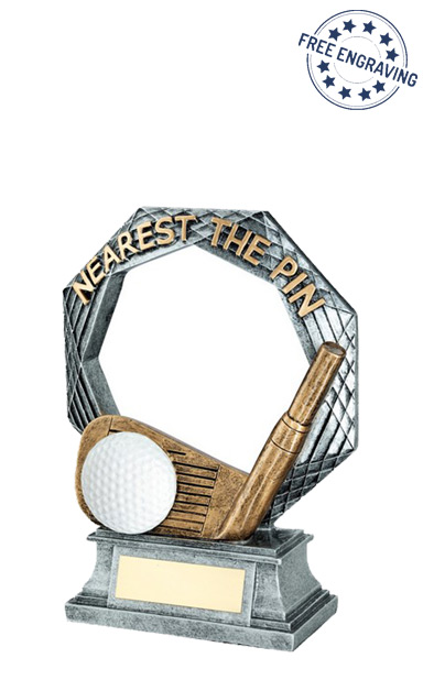 Octaganal Nearest The Pin Golf Trophy (15.2cm)  RF622NTP