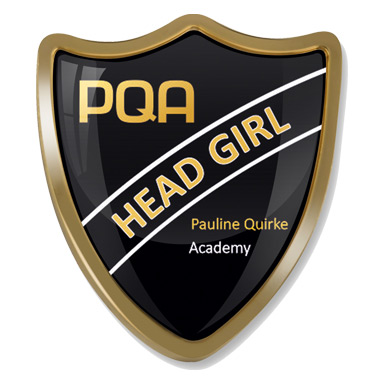 PQA HEAD GIRL SHIELD SHAPE BADGE