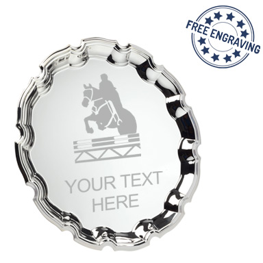 Show Jumping Chippendale Silver Plated Salver 25.4cm - SP3C