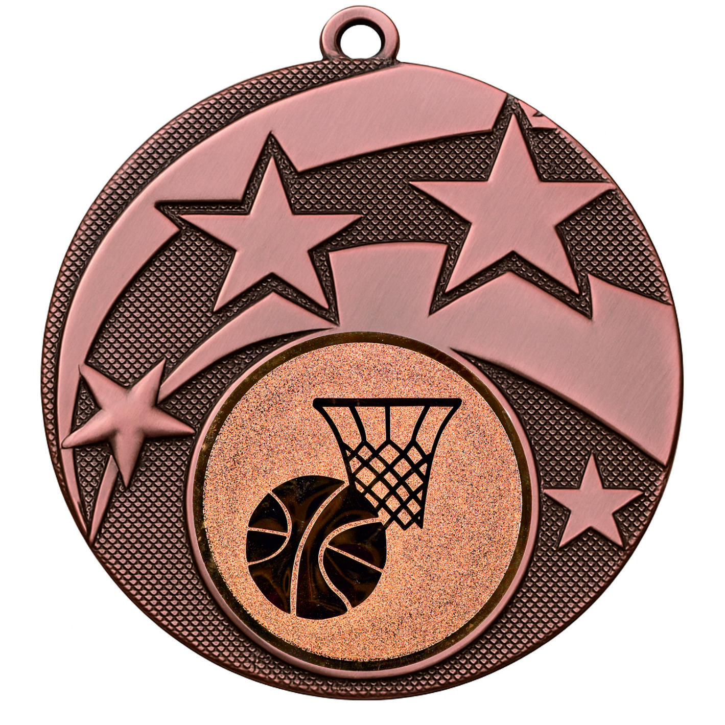 Bronze Star Basketball Medal - FREE Ribbon - BIE.M9457.03