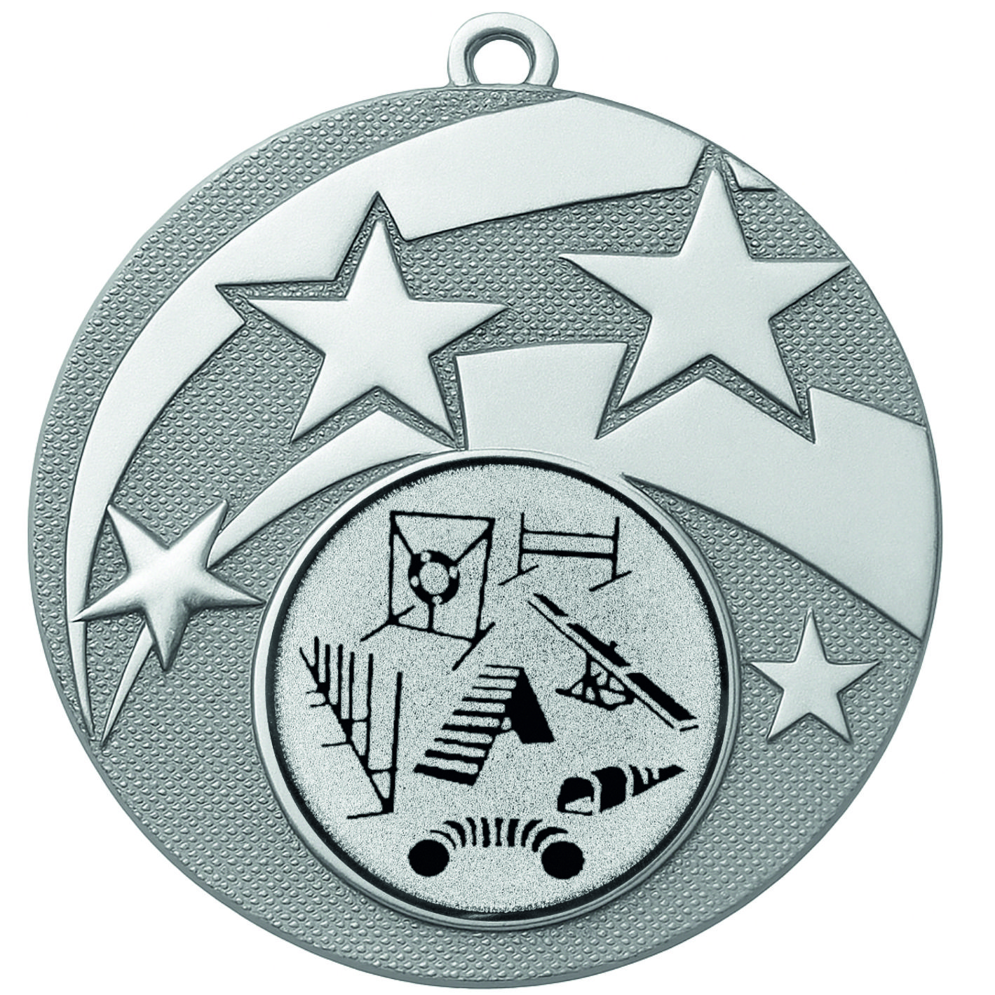 Silver Star Dog Agility Medal - FREE Ribbon - BIE.M9457.02